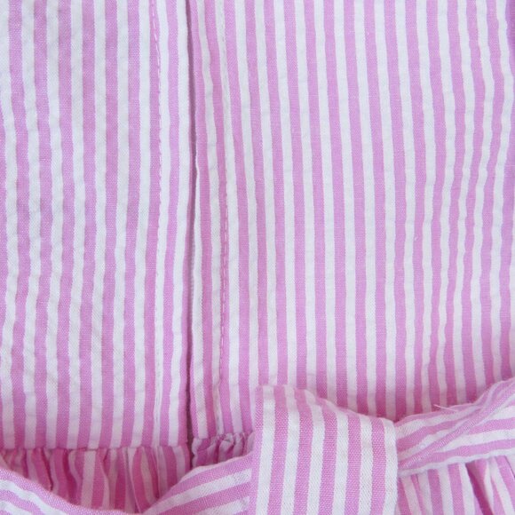 Rare Editions Baby Girl Dress Size 3-6 Months Seersucker Pink & White Striped - Picture 8 of 9
